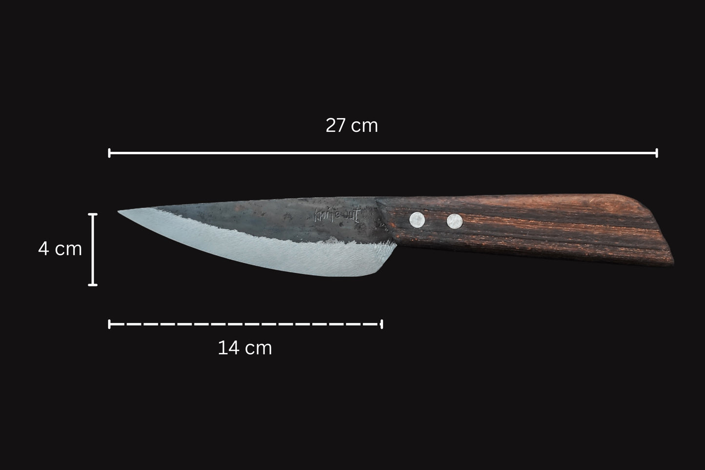 The Fins Carbon Steel Knife small