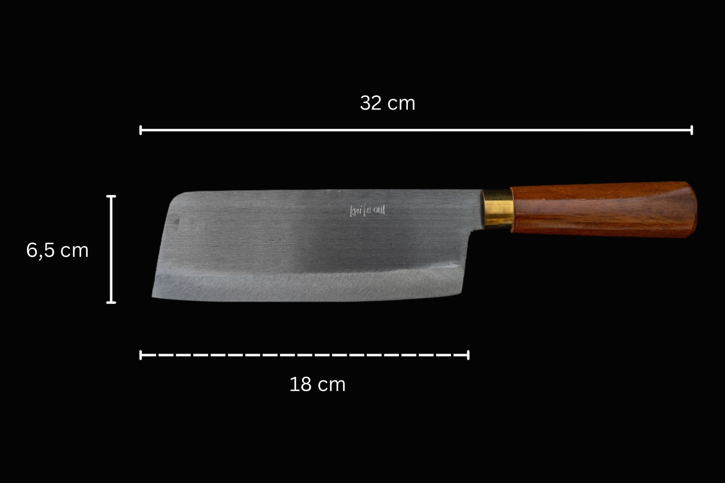Kenmei japanese style carbon steel knife in brown