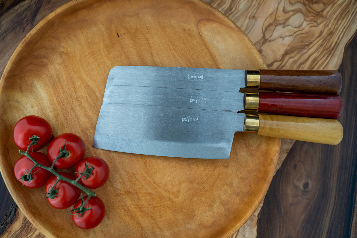 Kenmei japanese style carbon steel knife set