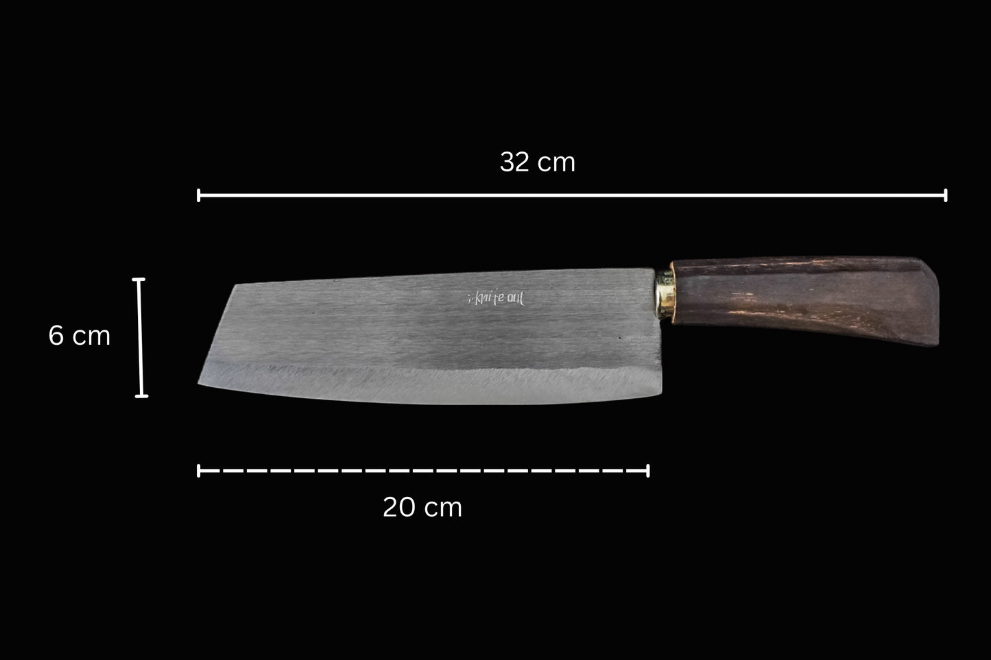 The All Rounder Carbon Steel Knife dimensions