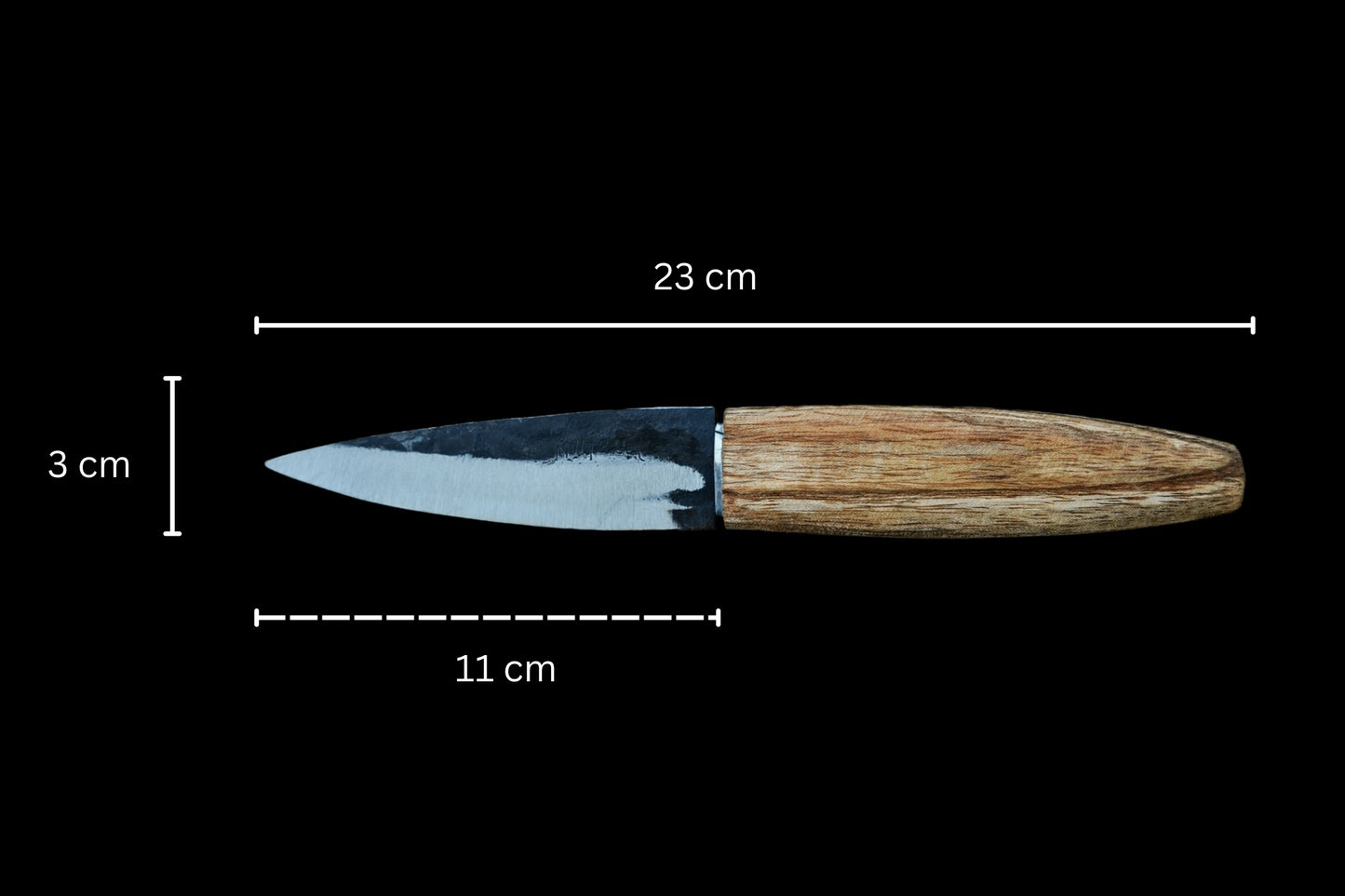 The Simple One Rustic Carbon Steel Knife dimensions