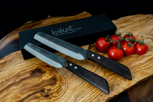 The Straight one carbon steel knife set