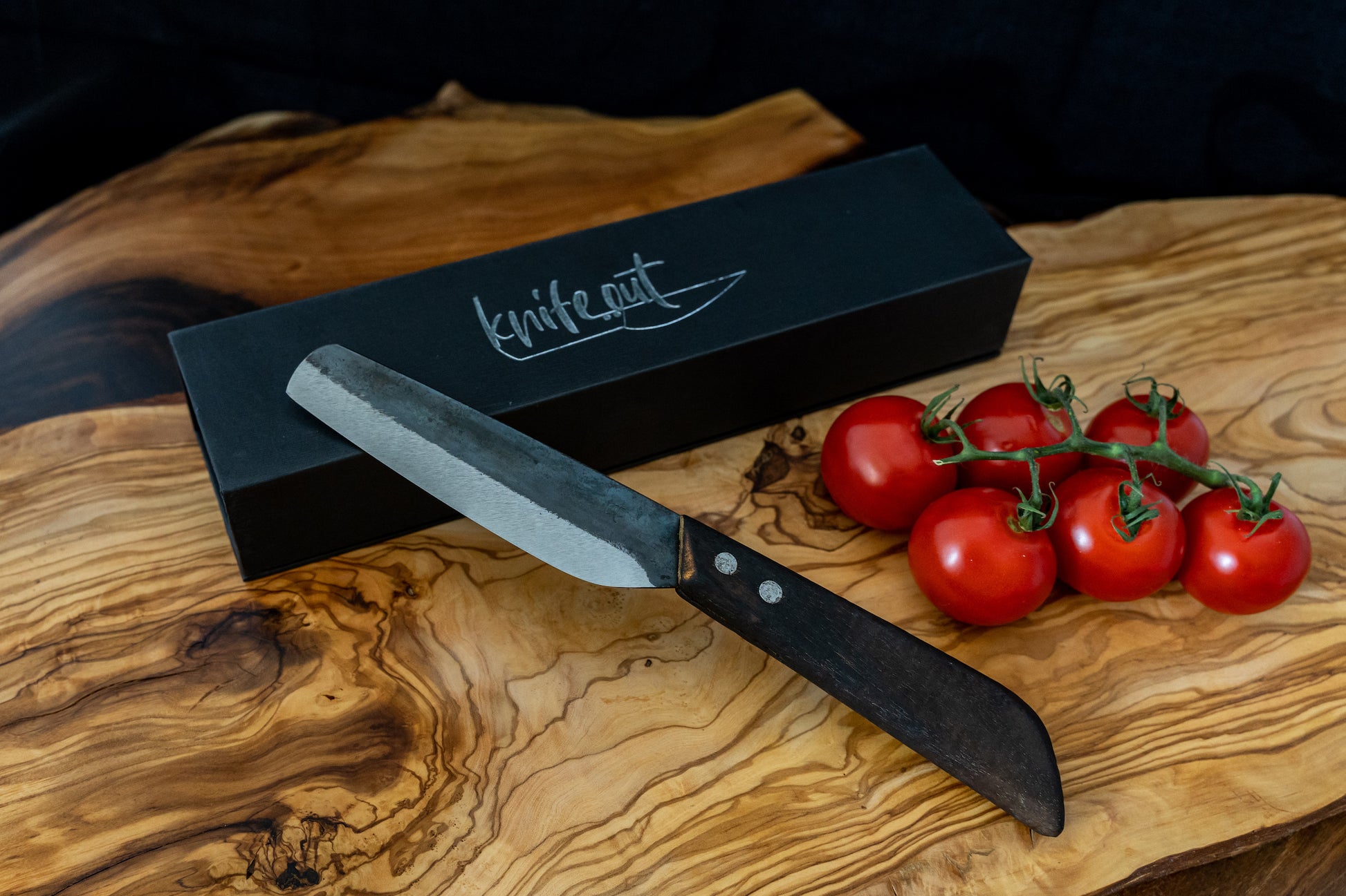 The Straight one carbon steel knife small size